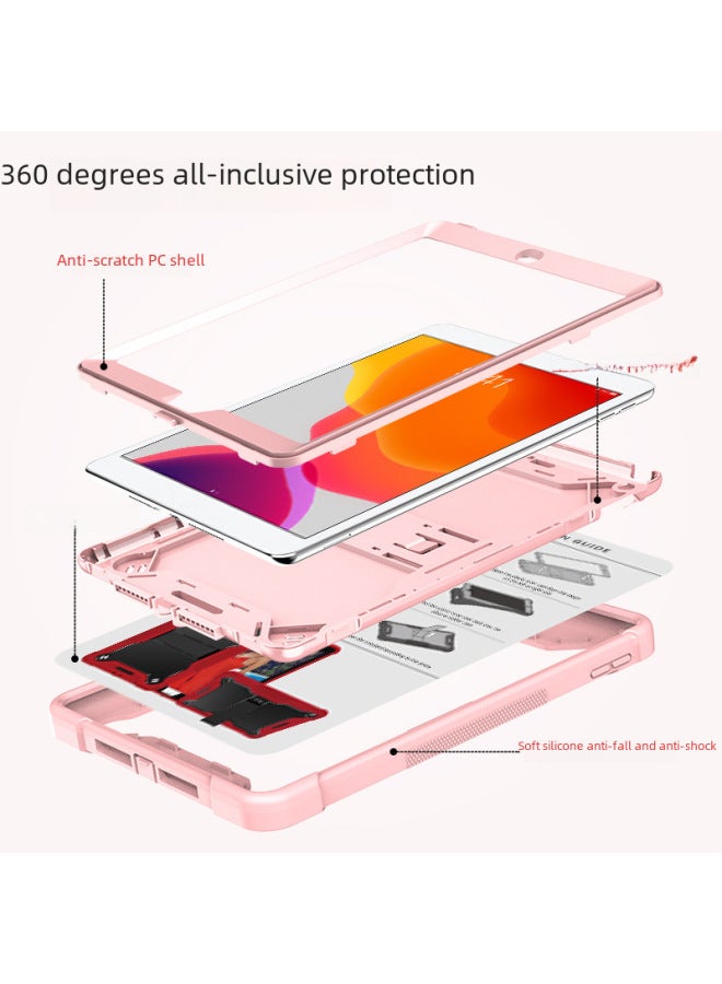 Universal Fit Protective Case For Ipadpro11 Tablet Stand Compatible Ipad 10.2/9.7 Inch Digital Computer/tablet Protective Cover-Color:Rose Gold + Rose Gold-Applicable Model:TAB S7 T870/T875/T878/S8 T800/T806