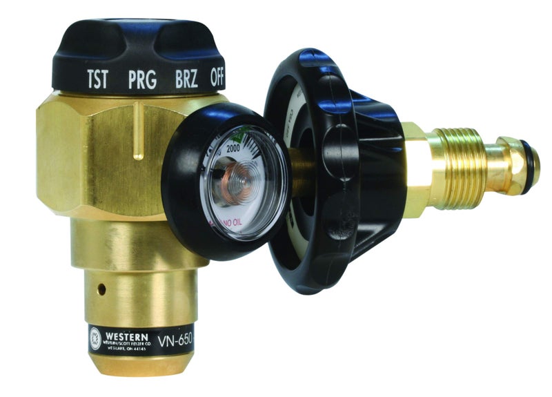 Western Enterprises VN650 Flowmeter Nitrogen Purging Regulator w650 PSI Test Pressure
