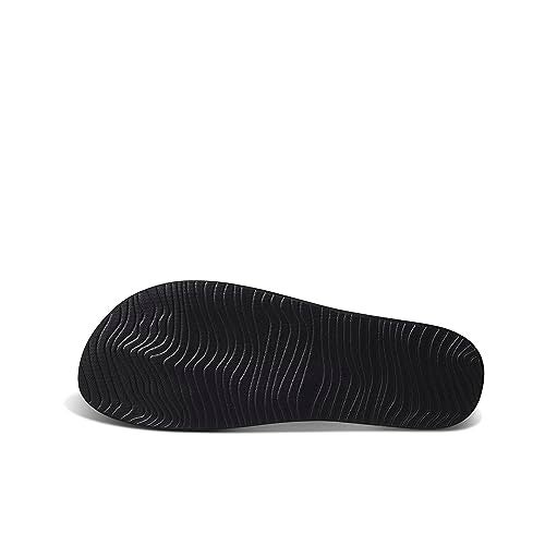 REEF Cushion Vista Womens Fashion Slide Sandal, Vegan Leather Strap, Ultra Soft Cushion Footbed, Cognac Black, 9 - Image 3