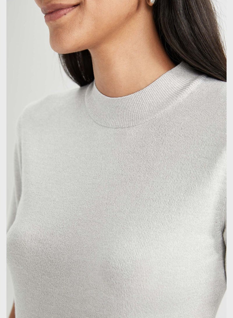 DeFacto Fitted Short Sleeve Sweater - Image 3