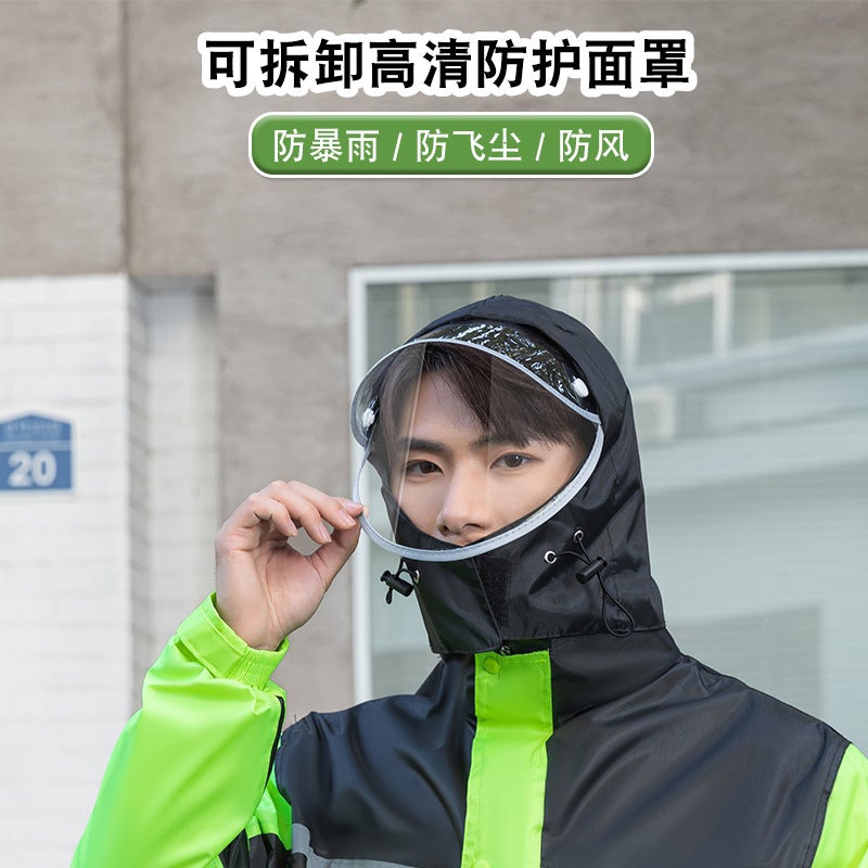 Outdoor Hiking Full-Body Anti-Rainstorm Split Raincoat Rain Pants Suit Men'S Electric Motorcycle Riding Thickened Raincoat Women'S - Image 3