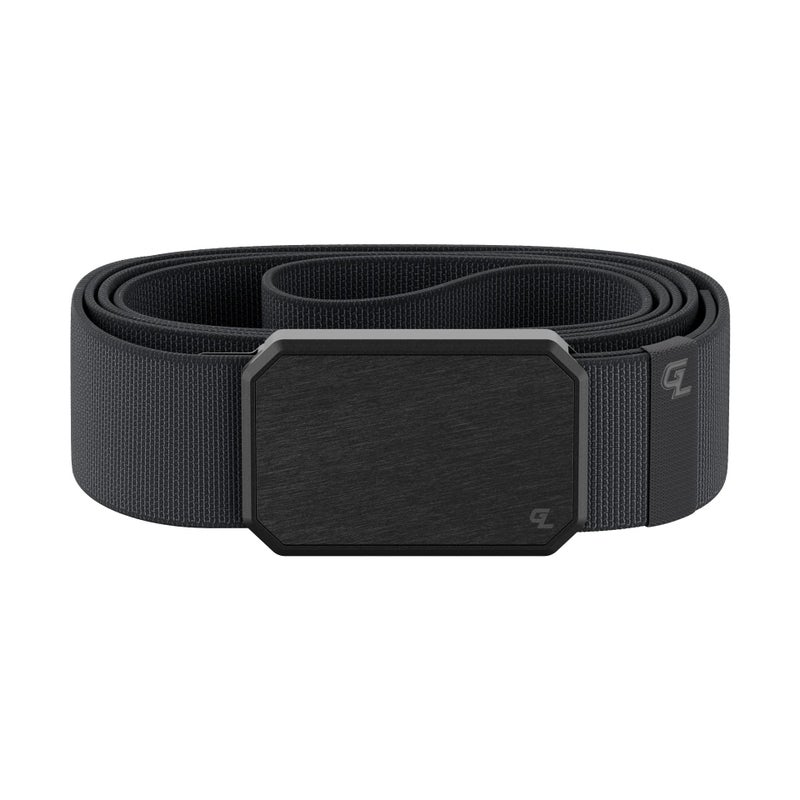 Groove Life Groove Life Groove Belt Gun Metal/Stone - Men's Stretch Nylon Belt with Magnetic Aluminum Buckle, Lifetime Coverage - Medium (33-36")  - Image 1
