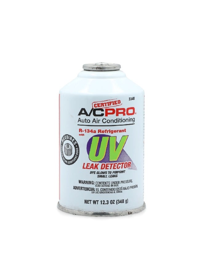 A/C Pro - Auto Air Conditioning R134a Refrigerant with UV Leak Detector 348 g CERT334-1 - Image 1
