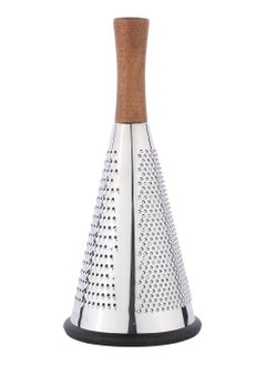 Cone Cheese Grater with Handle Stainless Steel Triple Function Wood Handle Parmesan Shaver
