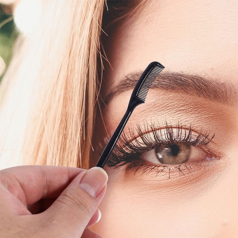 28pcs Mini Disposable Brow Comb Brush Set Black Eyebrow Grooming Tool for Makeup Precision and Lash Separation, Portable Cosmetic Eyelash Brush for Travel and Daily Use - Image 4