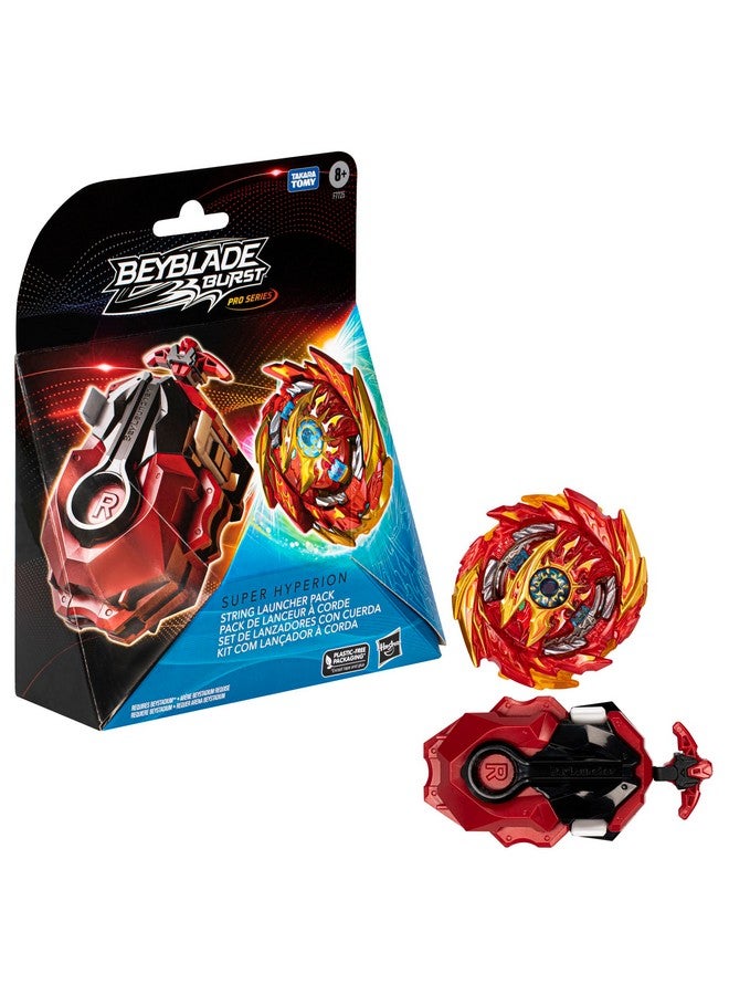 Beyblade Burst Pro Series Super Hyperion String Launcher Pack, Right/Left Spin Beyblade Launcher with Spinning Top, Kid Toys for 8 Year Old Boys & Girls - Image 1