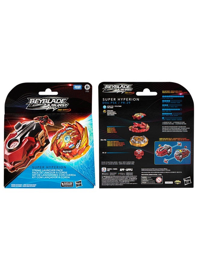 Beyblade Burst Pro Series Super Hyperion String Launcher Pack, Right/Left Spin Beyblade Launcher with Spinning Top, Kid Toys for 8 Year Old Boys & Girls - Image 5