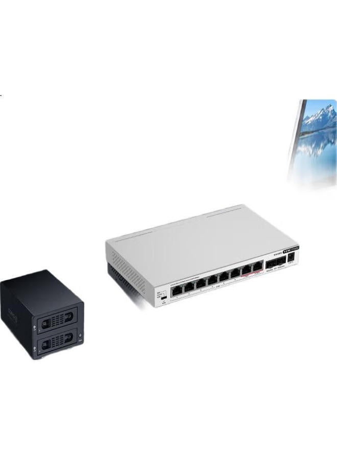 H3C 2.5G Switch With 8 2.5G Ethernet Ports + 20G Optical Port, Supports Simple Vlan, Port Aggregation, Network Hub Splitter, Cat Rod Nas Compatible S1510Fx - Image 3
