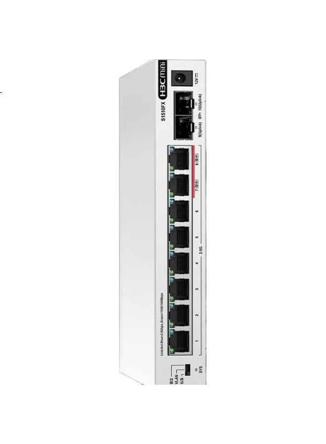 H3C 2.5G Switch With 8 2.5G Ethernet Ports + 20G Optical Port, Supports Simple Vlan, Port Aggregation, Network Hub Splitter, Cat Rod Nas Compatible S1510Fx - Image 1