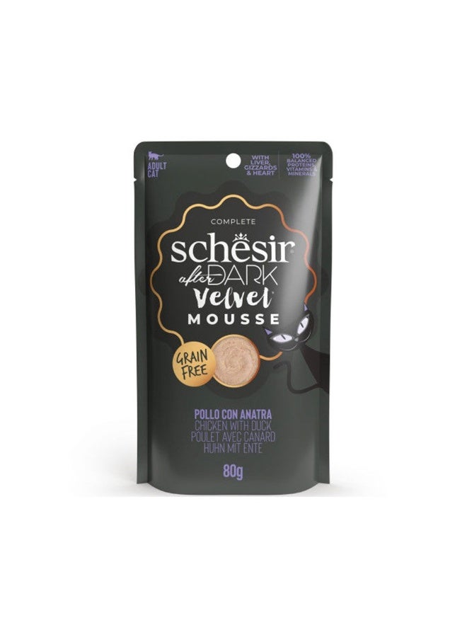 Schesir New After Dark Velvet Mousse Cat Chicken-Duck 80g Pouch