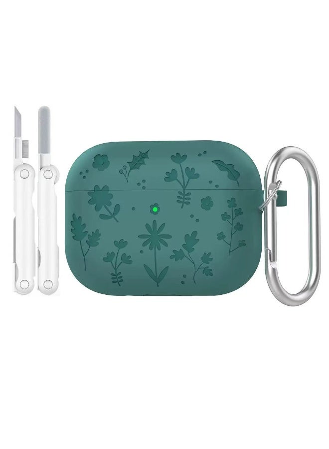 دكينج غطاء حماية لسماعات AirPods Pro 3، غطاء سيليكوني فاخر منحوت ولطيف، لسماعات AirPods Pro 3، يأتي مع مجموعة تنظيف وحلقة تسلق، مناسب للرجال والنساء. اللون - Image 1