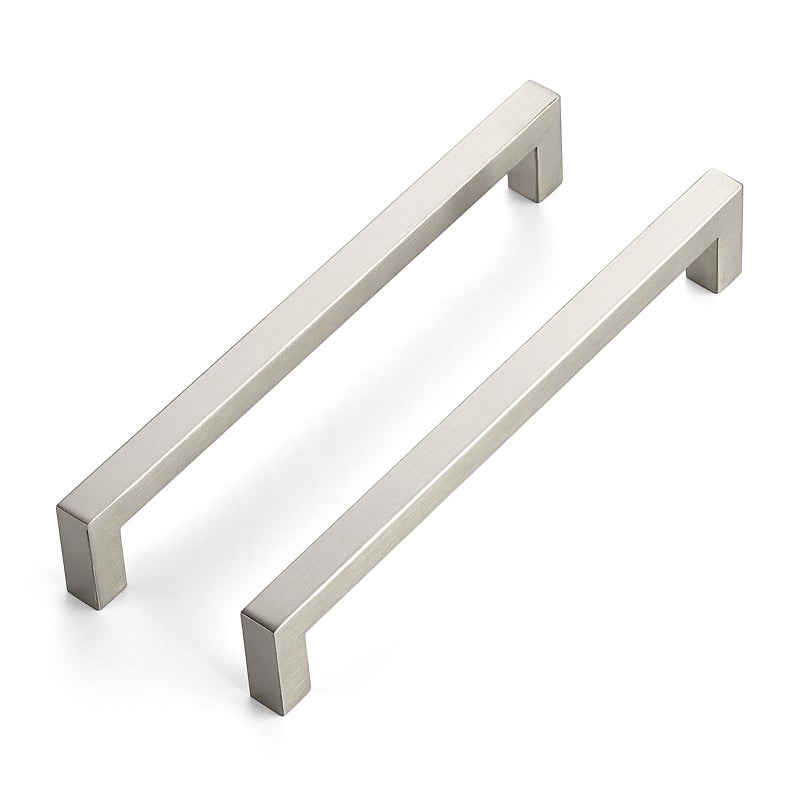 JOY DECOR 18 Pack Cabinet Handles712 Inch Brushed Nickel Cabinet PullsKitchen Cabinet Handles Square Drawer Pulls Stainless Steel Drawer Hardware Handles 192mm Hole Centers - Image 2