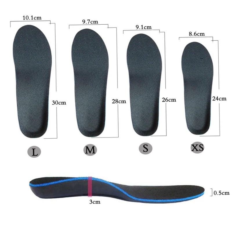 Corrective Flatfoot Arch Support Insoles XS 24cm Unisex Orthopedic Sports Shoe Cushions - Image 3