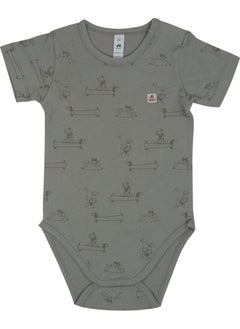 Jrmori Mr.j & Ms.r Printed Short Sleeve Bodysuit with Shoulder Snaps  - Image 1