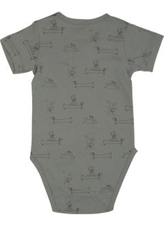 Jrmori Mr.j & Ms.r Printed Short Sleeve Bodysuit with Shoulder Snaps  - Image 3