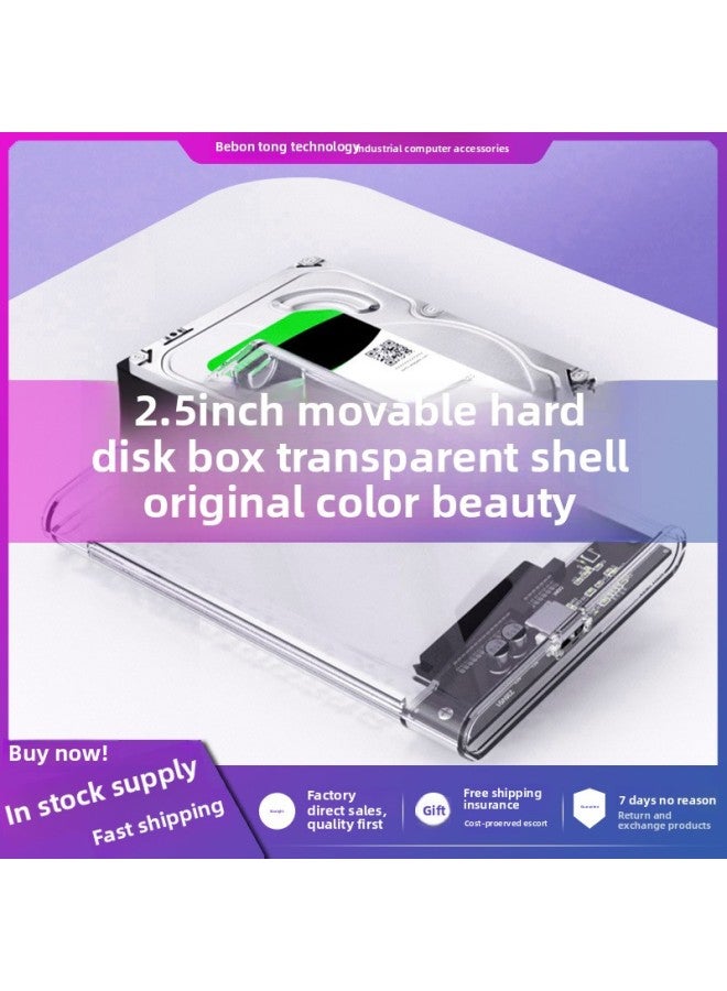 2.5 Inch Notebook Box Changed To Mobile External Box USB3.1 Mechanical Solid Ssd High-speed Universal-Capacity:Usb3.1 Gray Blue Model [6gbps High-speed Transmission + Usb Data Cable] - Image 2