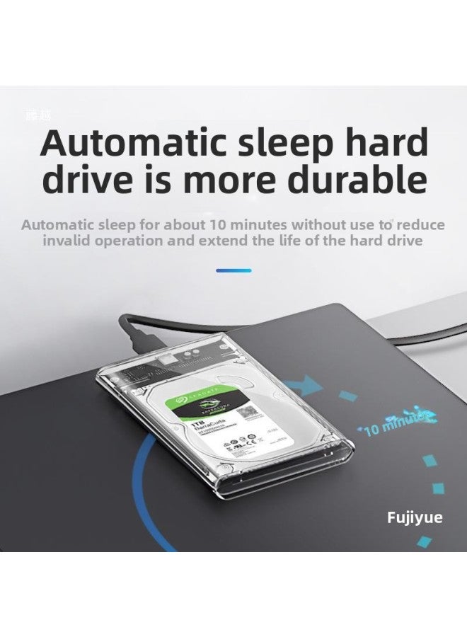 2.5 Inch Notebook Box Changed To Mobile External Box USB3.1 Mechanical Solid Ssd High-speed Universal-Capacity:Usb3.1 Gray Blue Model [6gbps High-speed Transmission + Usb Data Cable] - Image 5