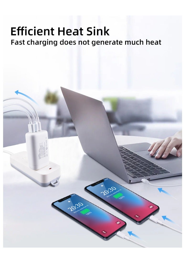 HEXABEX GaNFast 65W Home Charger with Power Delivery & Quick Charge 3.0 Ports to Charge Phone, Tablets, Switch, Notebook, Laptop White - Image 5