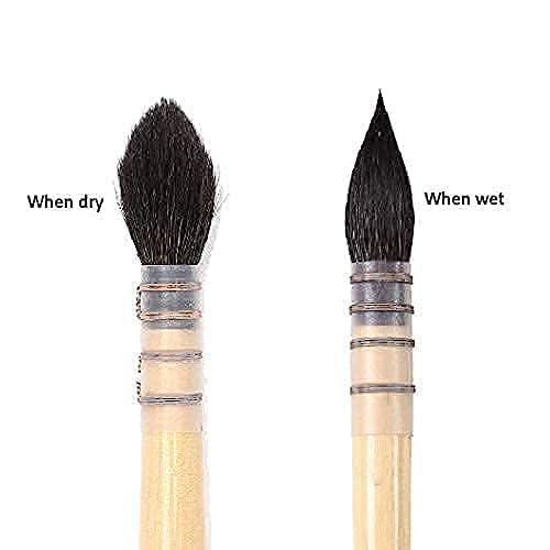 ARTISTERY Mop Brush for Painting - Premium Synthetic Watercolor Brush Set for Artists with Brush Holder, Handmade Cruelty-Free Paint Brush Set of 1 (Size 8)  - Image 5