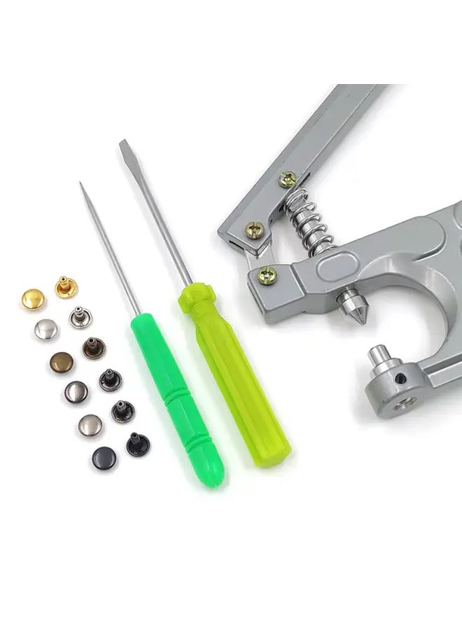 120 Sets 8x5mm Double Cap Rivets With Tool Kit For Leather Crafts Belt Bag - Image 4