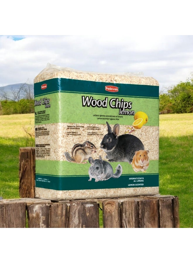 Padovan Wood Chips Lemon 1kg (14L) – Dust-Free Absorbent Rodent Bedding with Fresh Lemon Scent - Image 5