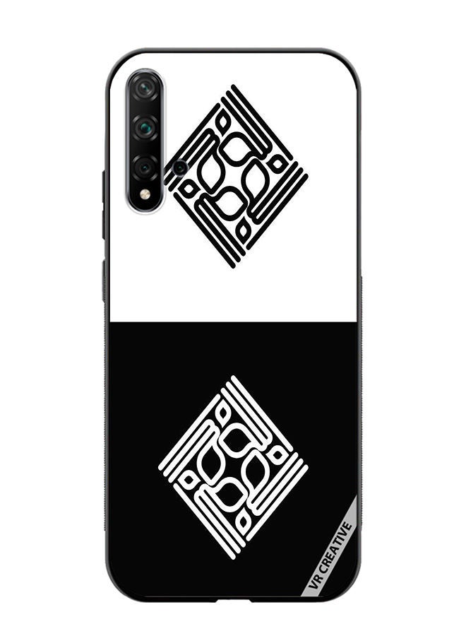 VR CREATIVE Protective Case Cover For Huawei Nova 5T Kufi Arabic Calligraphy Design Multicolour - Image 1
