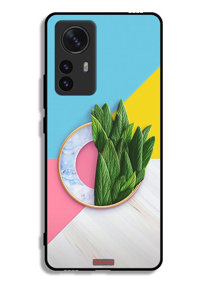 Tolwak Xiaomi 12 Pro Protective Case Cover Leaves Abstract Pattern - Image 2