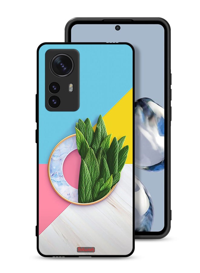 Tolwak Xiaomi 12 Pro Protective Case Cover Leaves Abstract Pattern - Image 1