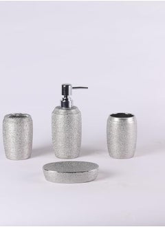 Orchid طقم حمام أوركيد مكون من 4 قطع فضي لامع  - Image 2