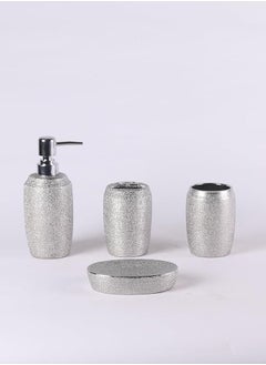 Orchid طقم حمام أوركيد مكون من 4 قطع فضي لامع  - Image 1