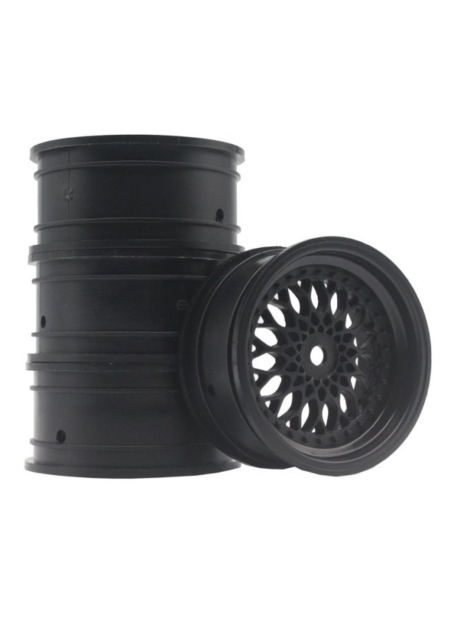 1/10 Flat Running Drift Racing Rv HSP94123 Electroplated Nylon Wheel Tire Wheel Frame Offset3-9mm-Color:3 Degrees - Black  - Image 1