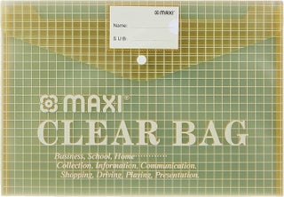 Maxi F/S Clear Bag with Name Card - Assorted 6 Pack - view 2