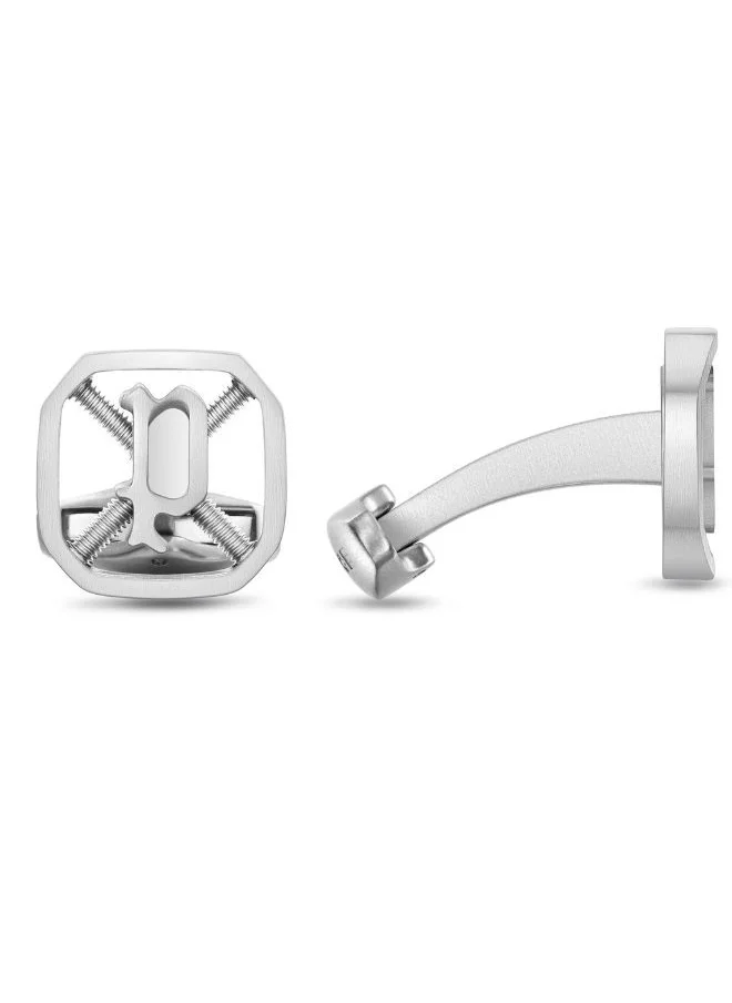 بوليس Spring Cufflinks For Men Silver Color