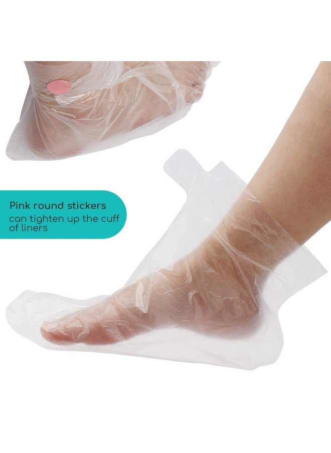 Segbeauty - Segbeauty Paraffin Bath Liners for Foot, 200 Counts Plastic Foot Covers, Booties for Feet Thermal Foot Liners, Foot Protectors with 200 Stickers for Snug Closure, Wax thera-py Foot Bags - Image 1