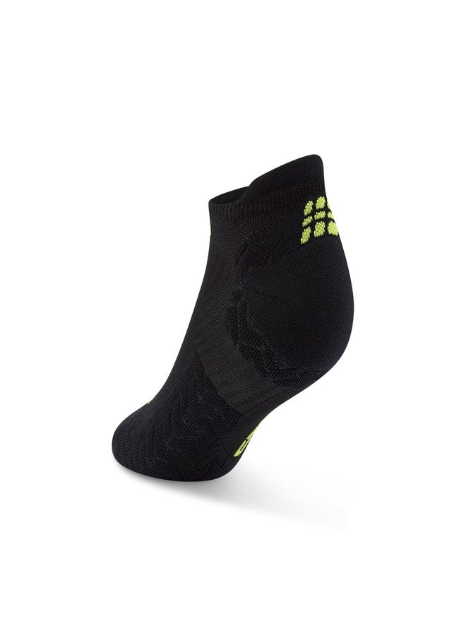 CEP Core Run Ultralight No Show Socks, Black/Lime, Unisex, MD - Image 2