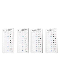 NIBEMINENT 4pcs Checklist Board DIY Production Recyclable Portable Chore Checklist Detachable Chore Chart for DIY Message Travel Plan MYCHORES  - Image 2