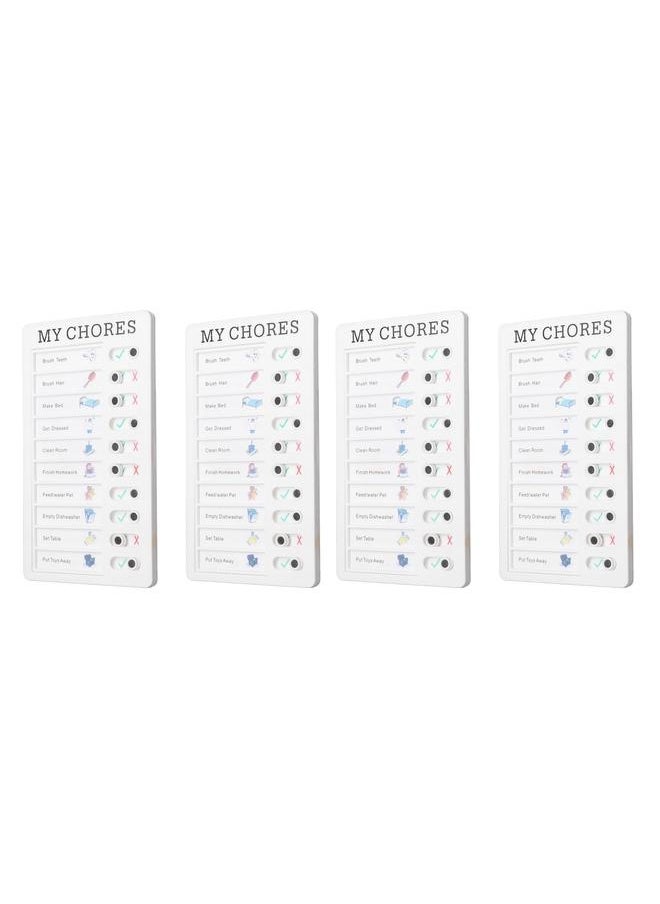 NIBEMINENT 4pcs Checklist Board DIY Production Recyclable Portable Chore Checklist Detachable Chore Chart for DIY Message Travel Plan MYCHORES  - Image 2