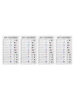 NIBEMINENT 4pcs Checklist Board DIY Production Recyclable Portable Chore Checklist Detachable Chore Chart for DIY Message Travel Plan MYCHORES  - Image 1