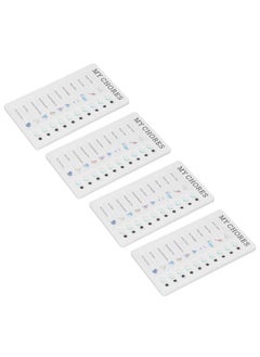 NIBEMINENT 4pcs Checklist Board DIY Production Recyclable Portable Chore Checklist Detachable Chore Chart for DIY Message Travel Plan MYCHORES  - Image 3