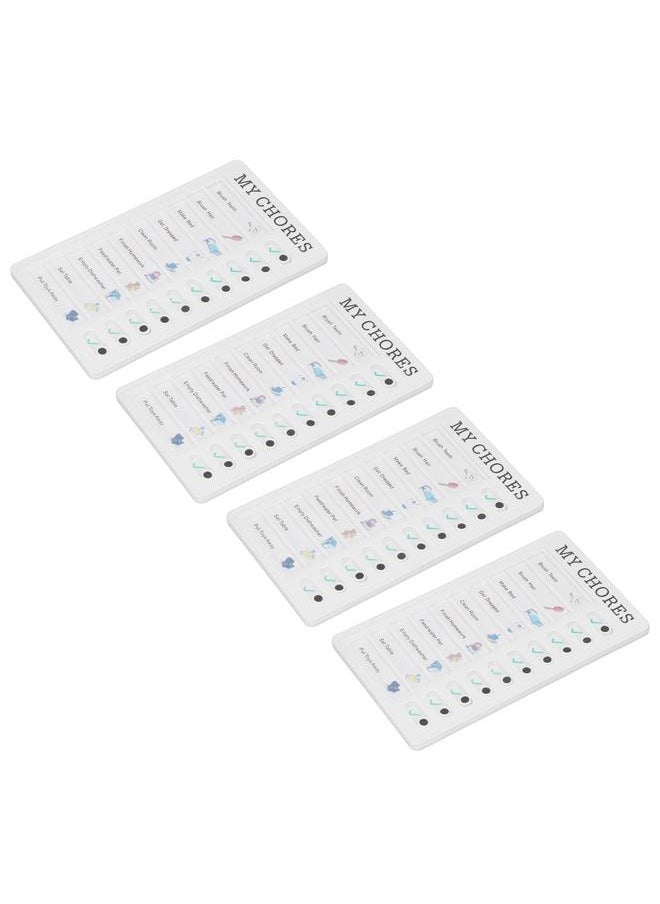 NIBEMINENT 4pcs Checklist Board DIY Production Recyclable Portable Chore Checklist Detachable Chore Chart for DIY Message Travel Plan MYCHORES  - Image 3