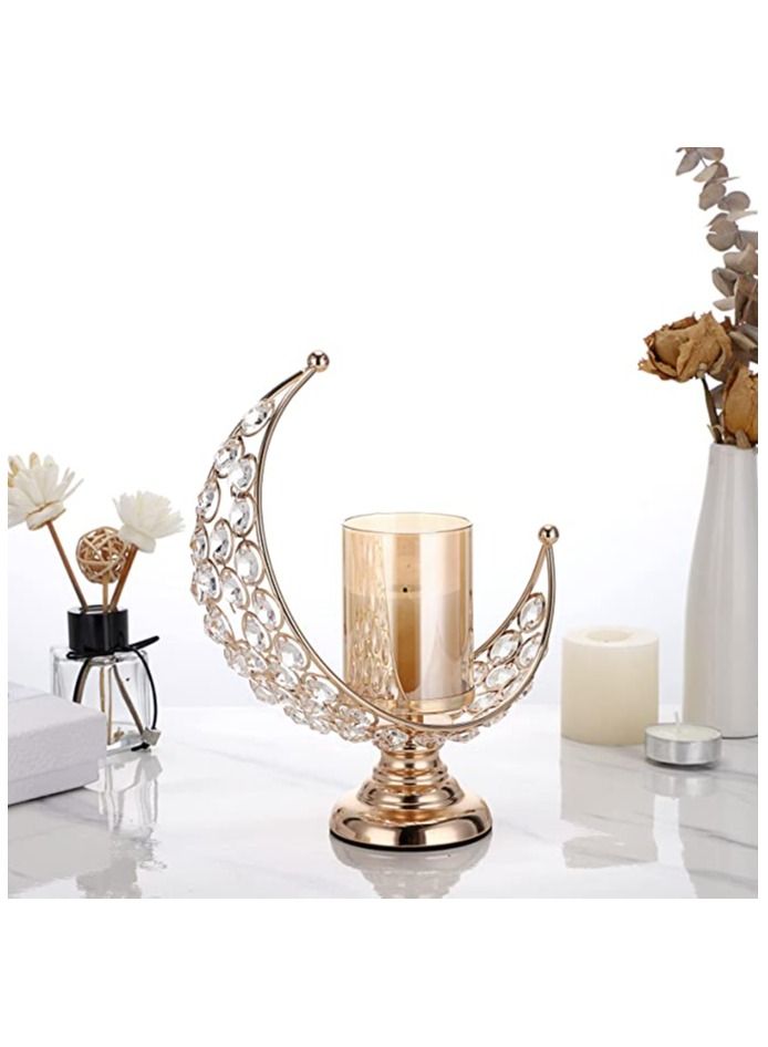 دلس DLS حامل شمعة على شكل مون من  ذهبي - Image 3