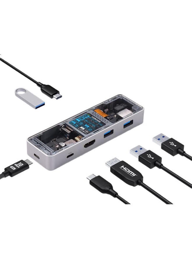 DOCKCASE Smart Type-C High-Speed Expansion Dock With Screen For Macbook, Apple Computer Converter, Usb-C To Hdmi High-Definition 4K 60Hz Screen Mirroring Laptop Desktop Expansion Dock - Image 1