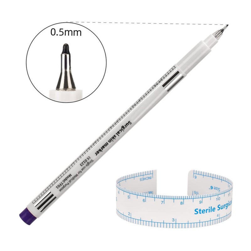 NOLITOY 1set Eyebrow Mapping Pens Ruler Precision Marking Tool for Microblading and Tattooing for Professional Eyebrow Artists and Salon Use - Image 3