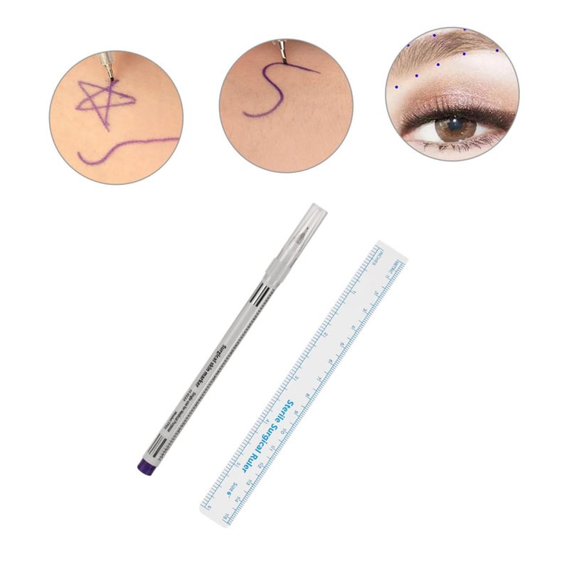 NOLITOY 1set Eyebrow Mapping Pens Ruler Precision Marking Tool for Microblading and Tattooing for Professional Eyebrow Artists and Salon Use - Image 5