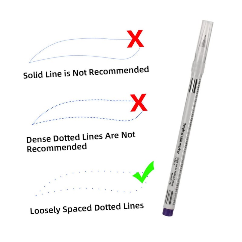 NOLITOY 1set Eyebrow Mapping Pens Ruler Precision Marking Tool for Microblading and Tattooing for Professional Eyebrow Artists and Salon Use - Image 2