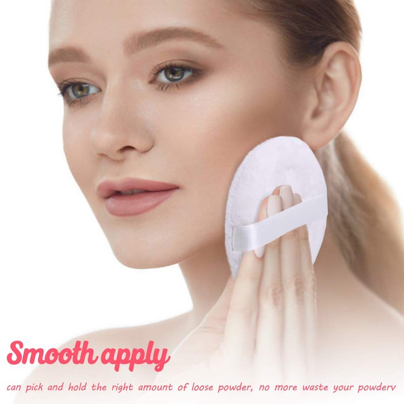 Topwon 4 Inch Powder Puff, Washable Large Body Powder Puff for Face Cleaning,Makeup & Powder Foundation Blending - Soft & Furry - Image 4