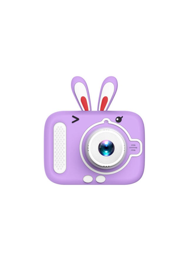 X900 Children's Camera HD Mini Digital Camera Can Take Pictures Video Small SLR Gift Toys-Color:HD Rabbit Purple (double Before And After) Pink  - Image 1