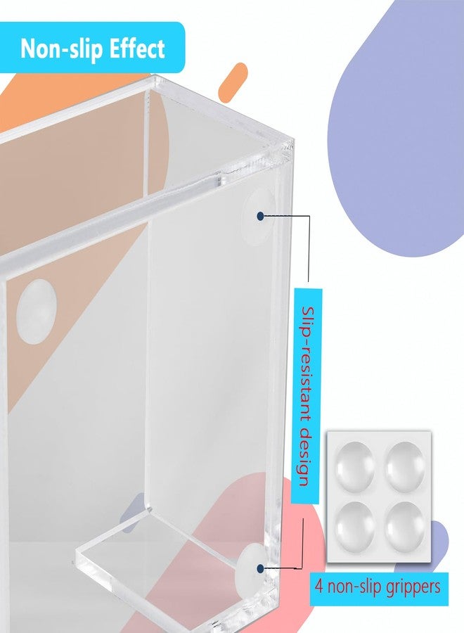 Nolcha Acrylic Sticky Note Holder - 3 x 3 Sticky Note Dispenser with 4 Sets of Colored Sticky Notes for Office and Home Desktop Organizer - Image 4