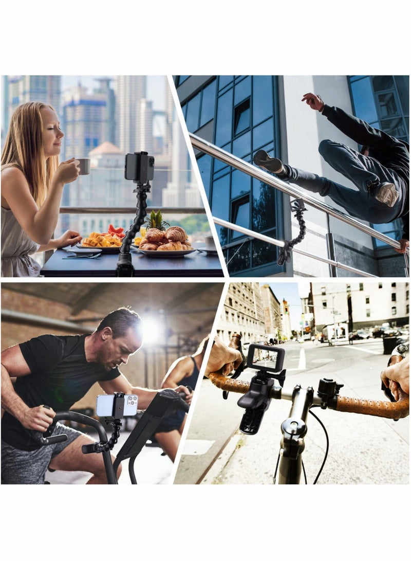Captaintech Jaws Flex Clamp Mount Gooseneck Mount for GoPro Hero 11 Hero 10 Hero 9 Hero 8 Hero 7 Hero 6 Hero 5 Hero 4, Fit for Session Hero 3+ Hero 3 Arlo pro Action Cameras, for DJI Osmo Action Cameras - Image 2