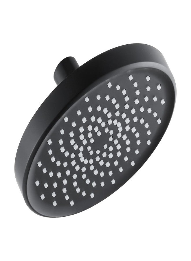 ALEASHA Shower Head High Pressure Rain, Luxury Bathroom Showerhead with Adjustable Angles, Anti-Clogging Silicone Nozzles - 6 Inch Round, Matte Black - Image 1